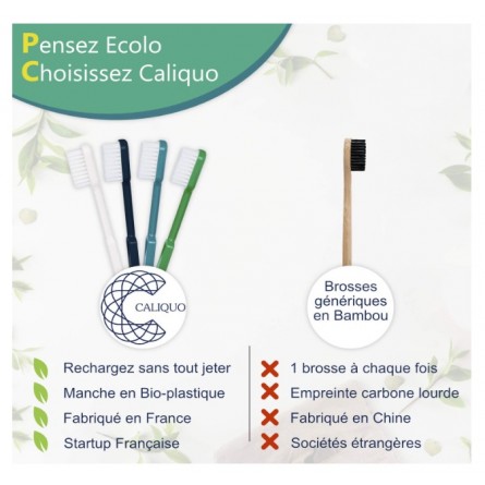 Brosse à dents écologique souple Caliquo