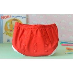 Couche lavable enfant : culotte Rouge