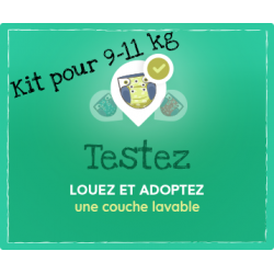 Entre 9-11kg Location couches lavables : Kit d'essai