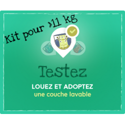 Plus de 11kg Location couches lavables : Kit d'essai