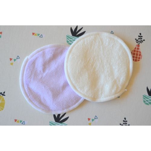 Lingettes lavables demaquillantes pas cher 4€ lot de 4 Mauve