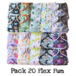 TE2 Flex Fun : Pack couches lavables TE2 (couche lavable fine - couches lavables te2)
