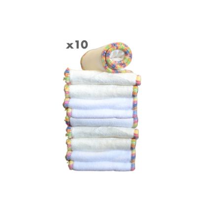 Lot 10 inserts Newborn Bambou 5 épaisseurs - Inserts couches lavables