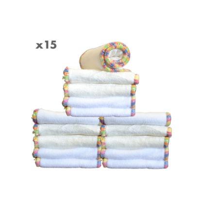 Lot 15 inserts Newborn Bambou 5 épaisseurs - Inserts couches lavables