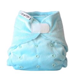 Newborn Bleu Minky Couche lavable nouveau né (couches lavables TE2)