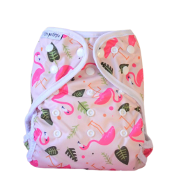 Flex Fun Flamingos Couches lavables TE2 (couche lavable fine - couche lavable bambou)