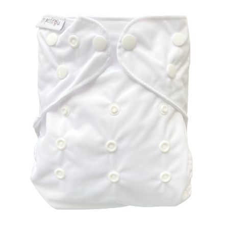 Eco+ Blanc Couche lavable pas cher (couches lavables TE2)