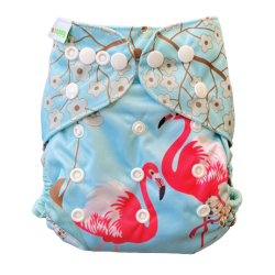 Bum nappy Pink Flamingos Couches lavables TE1 pas cher (couche lavable intégrale)