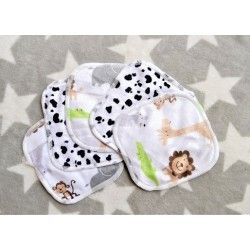 Lot de 5 lingettes lavables bébé micropolaire