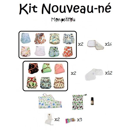 Kit couches lavables Nouveau né